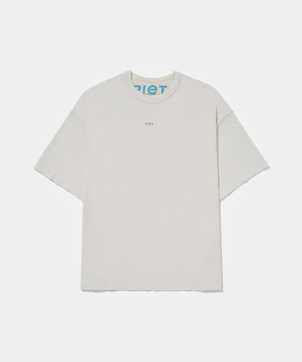 Logo Tshirt Piet Bone White