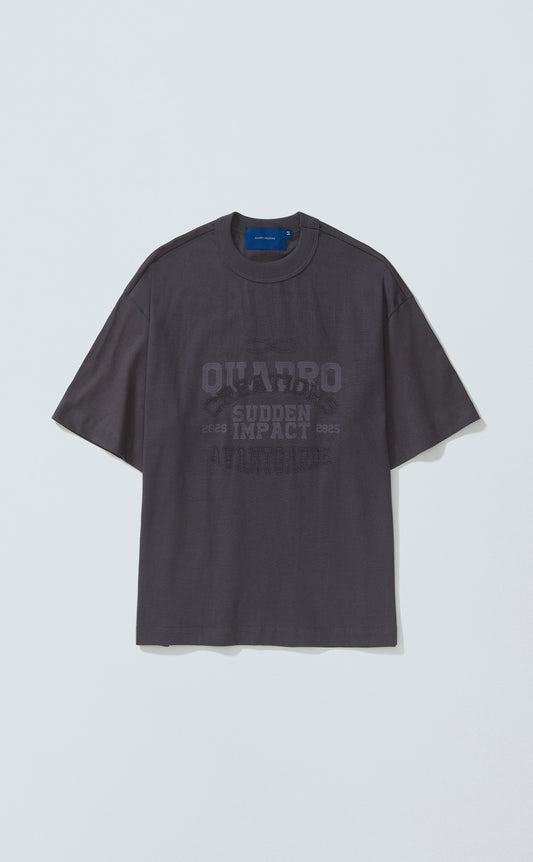 TSHIRT AVANTGARDE COLLEGE BOXY DARK GREY