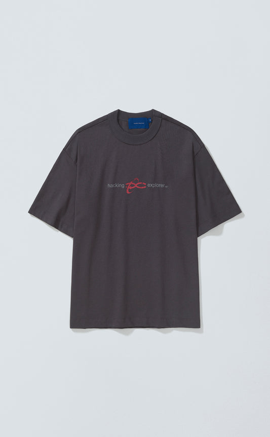 TSHIRT HACKING ACTIVITIES BOXY DARK GREY