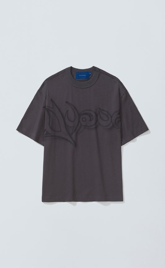 TSHIRT QUADRO TRIBE BOXY DARK GREY