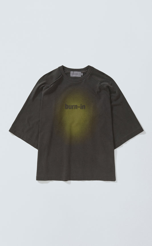 TSHIRT BURNIN OVERSIZED RAGLAN STONED ACID GREEN