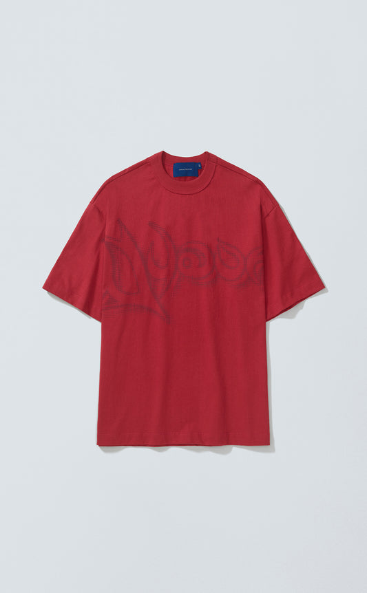 TSHIRT QUADRO TRIBE BOXY RED