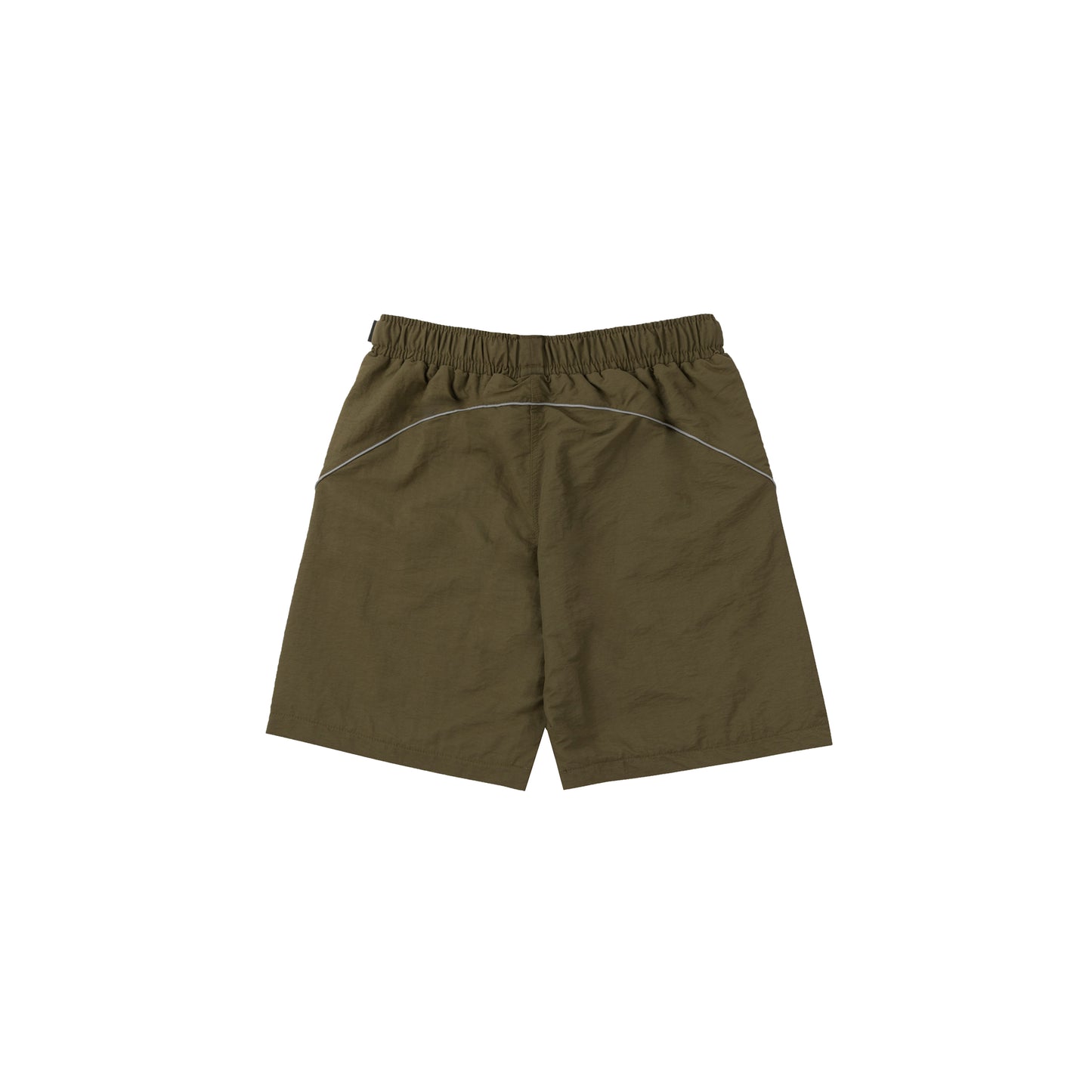 Reflective Nylon Shorts In Brown