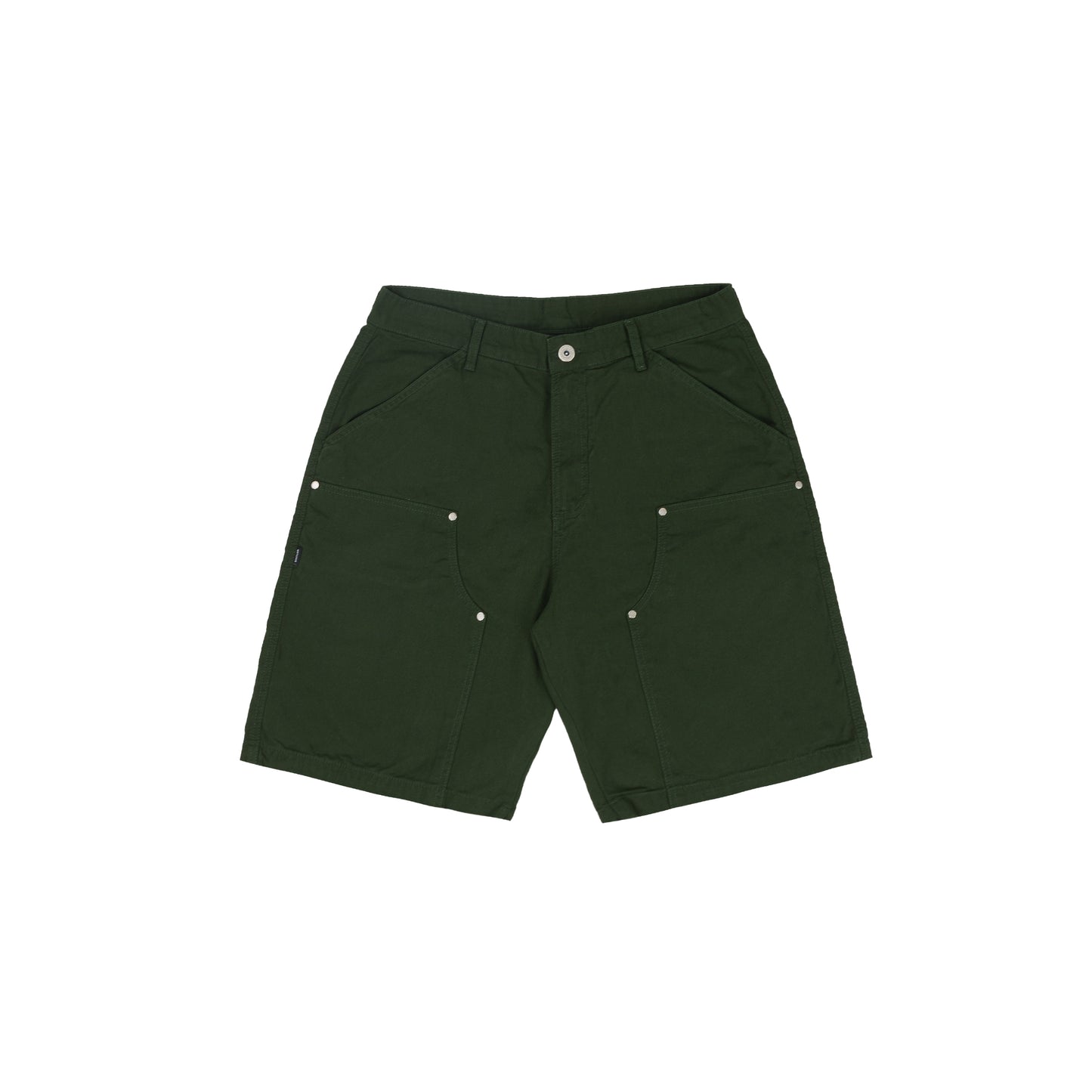 Rivet Twill Shorts In Green