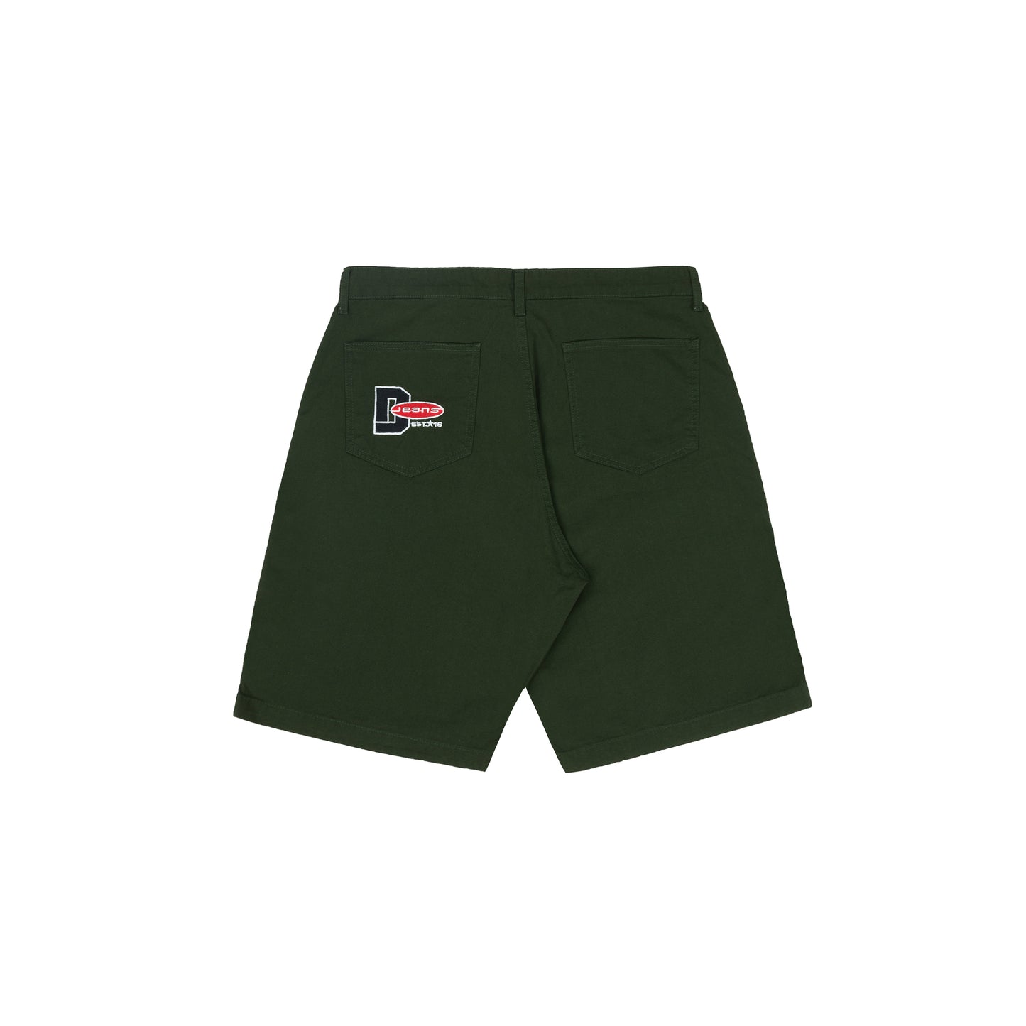 Rivet Twill Shorts In Green