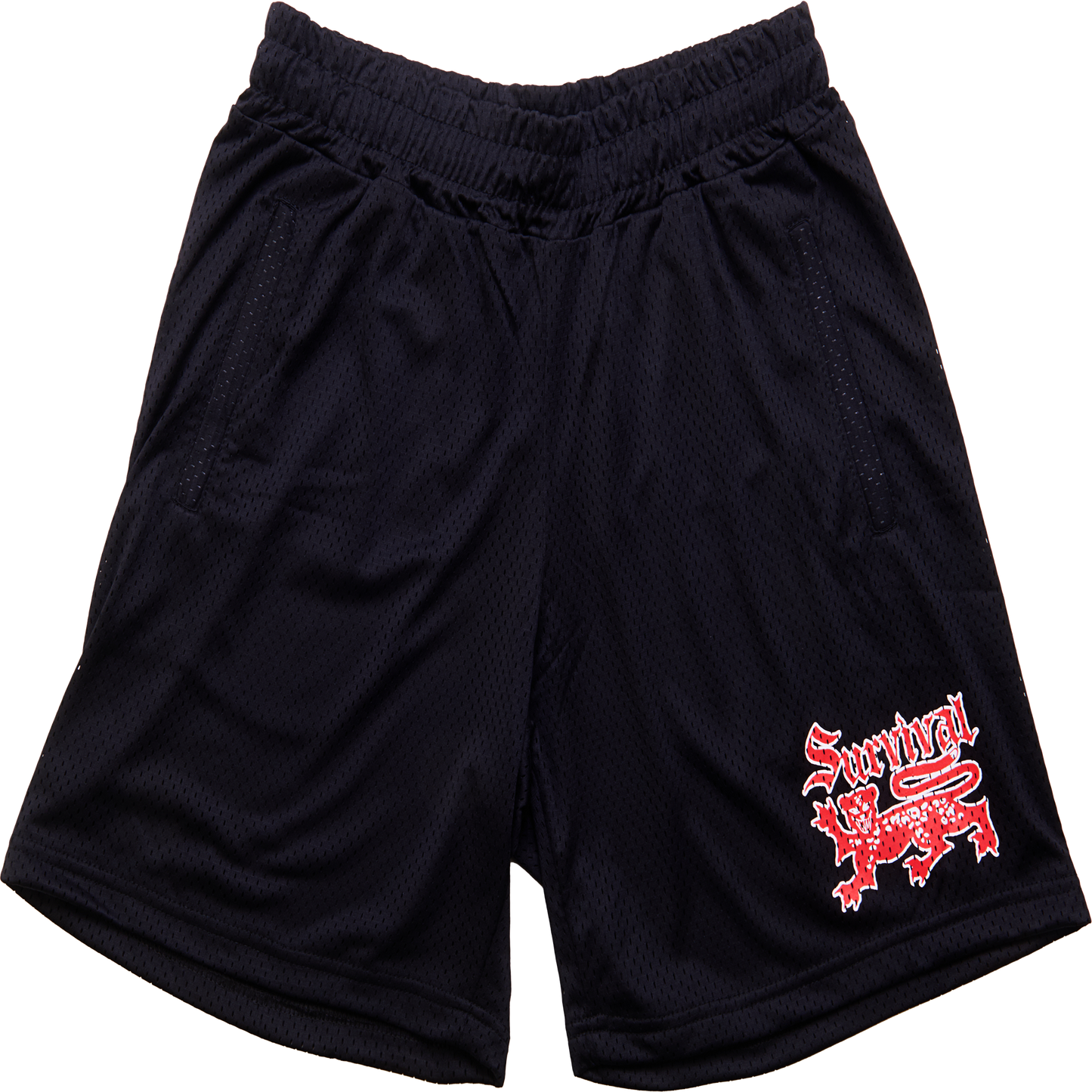 SURVIVAL SPORTS SHORTS PRETO E VERMELHO