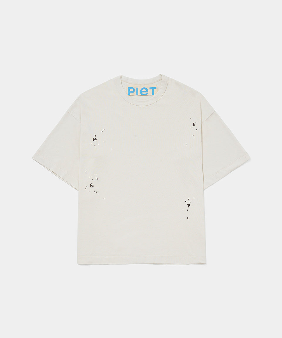 Splatter Tshirt Bone White