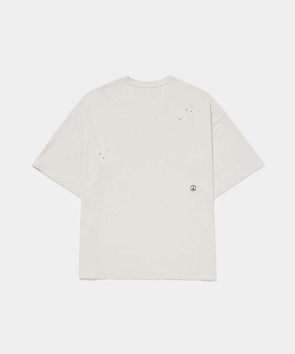 Splatter Tshirt Bone White