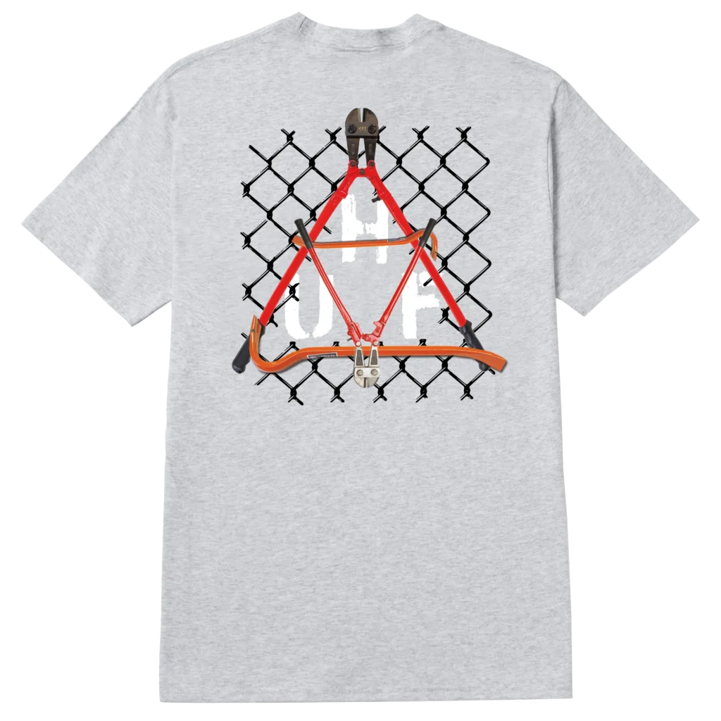 HUF TREPASS TRIANGLE SS TEE GREY