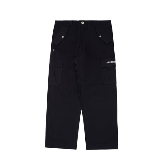 Utility Cargo Ripstop Pants In Black