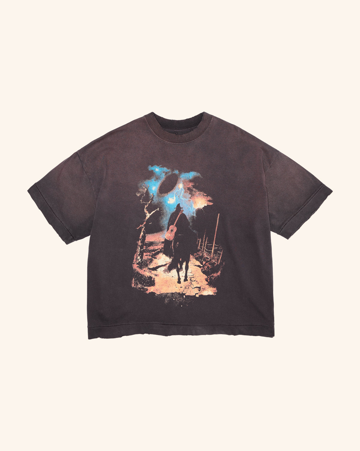 VIOLEIRO BOXY TEE - BROWN