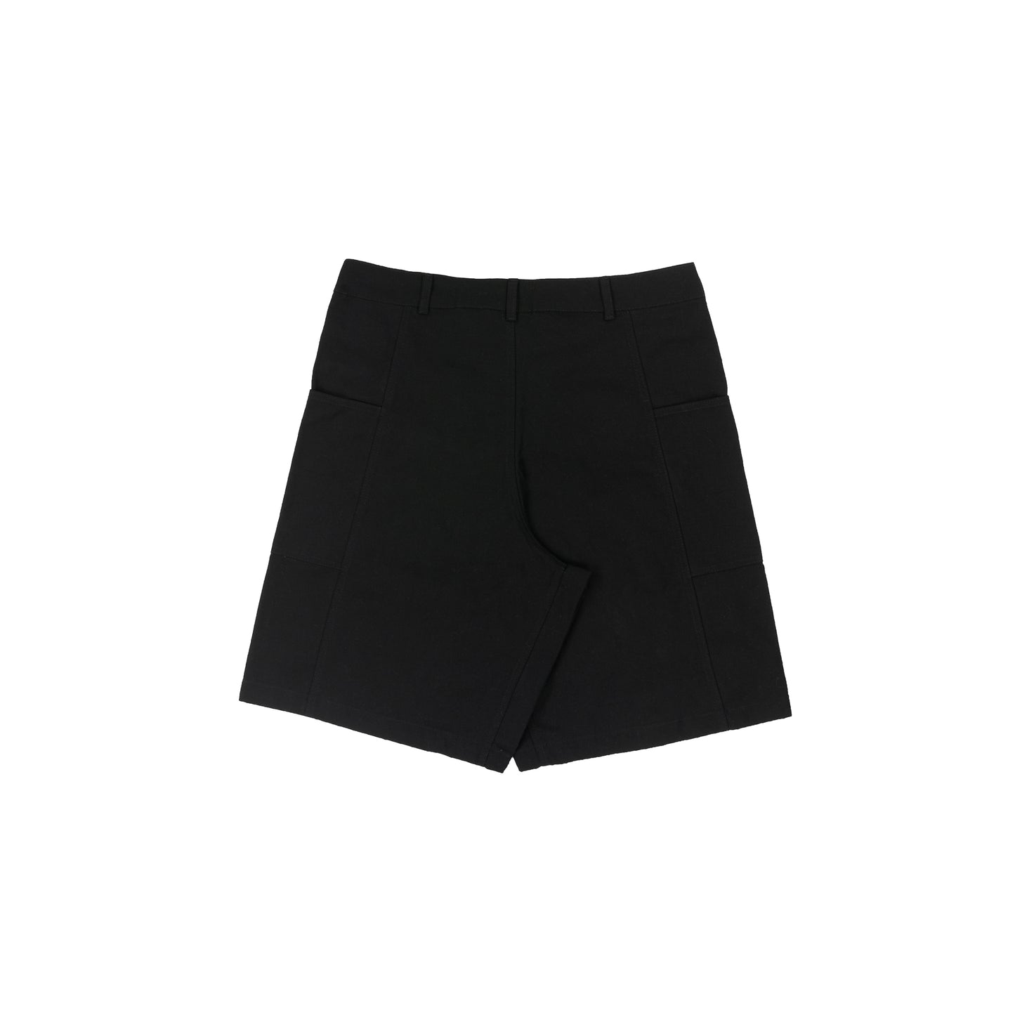 Wide Twill Shorts In Black