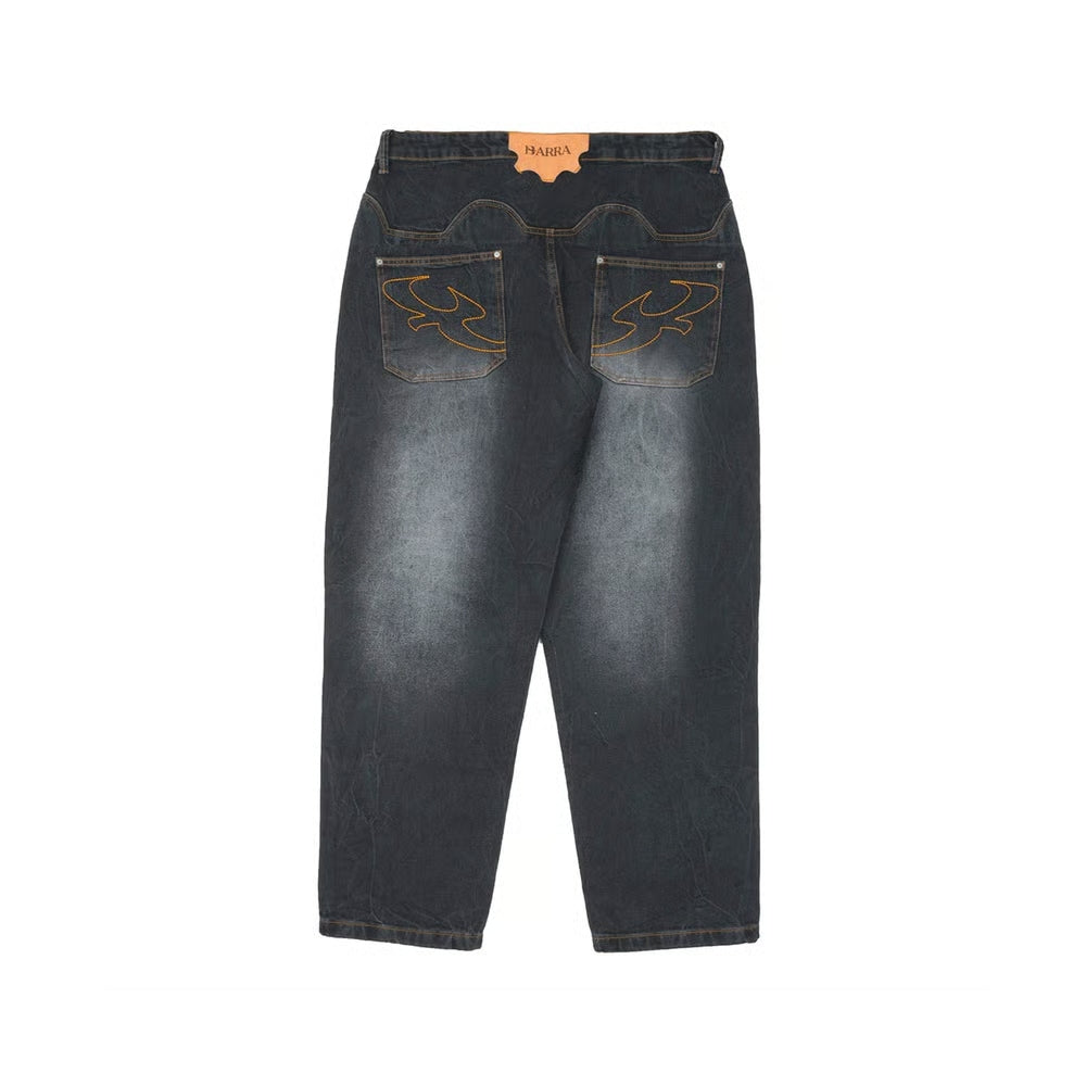 Calca Jeans Marmorizada Preta
