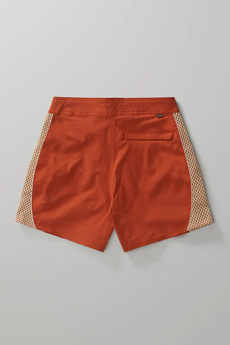 Curved Mesh Boardshorts Brown