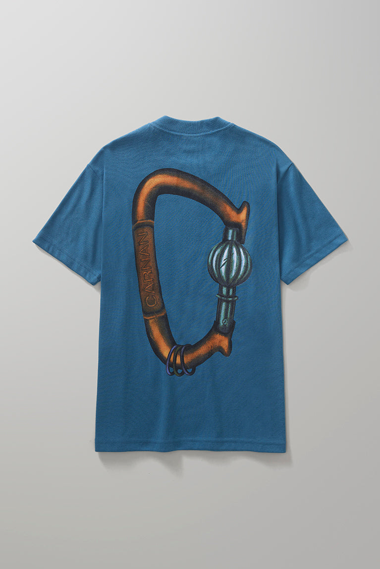 Carabiner Heavy Tshirt  Petroleum Blue