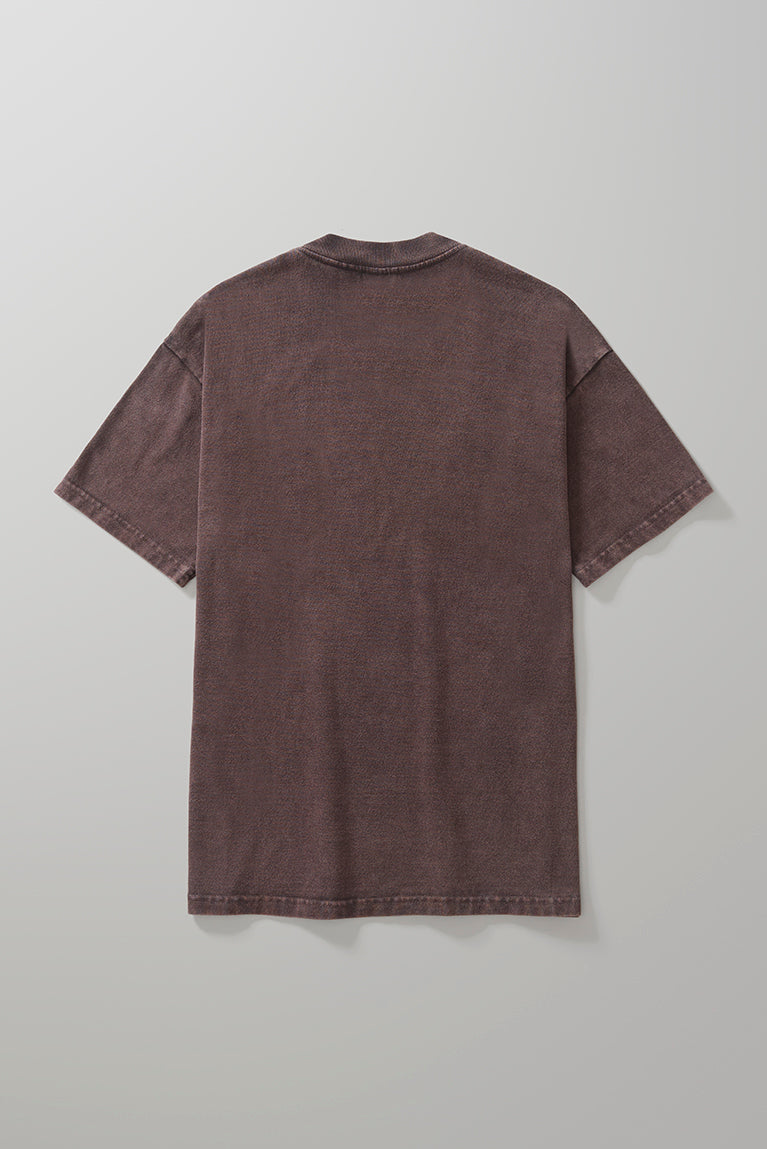 Boxy Premium Tshirt Washed Brown