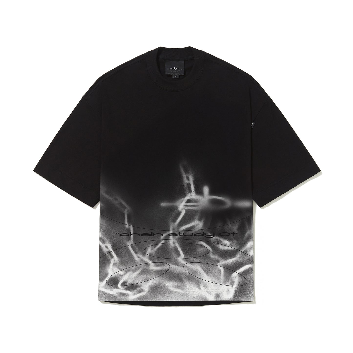 CAMISETA OVER CHAIN STUDY 1 PRETO