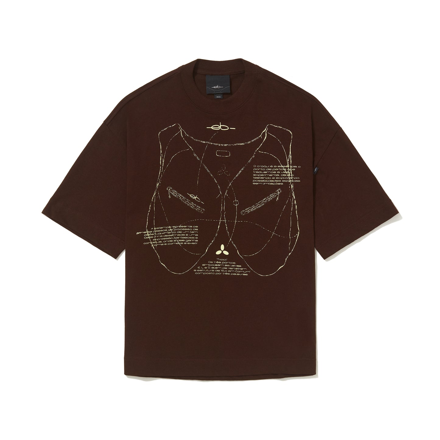 CAMISETA OVER CROQUI 2 MARROM