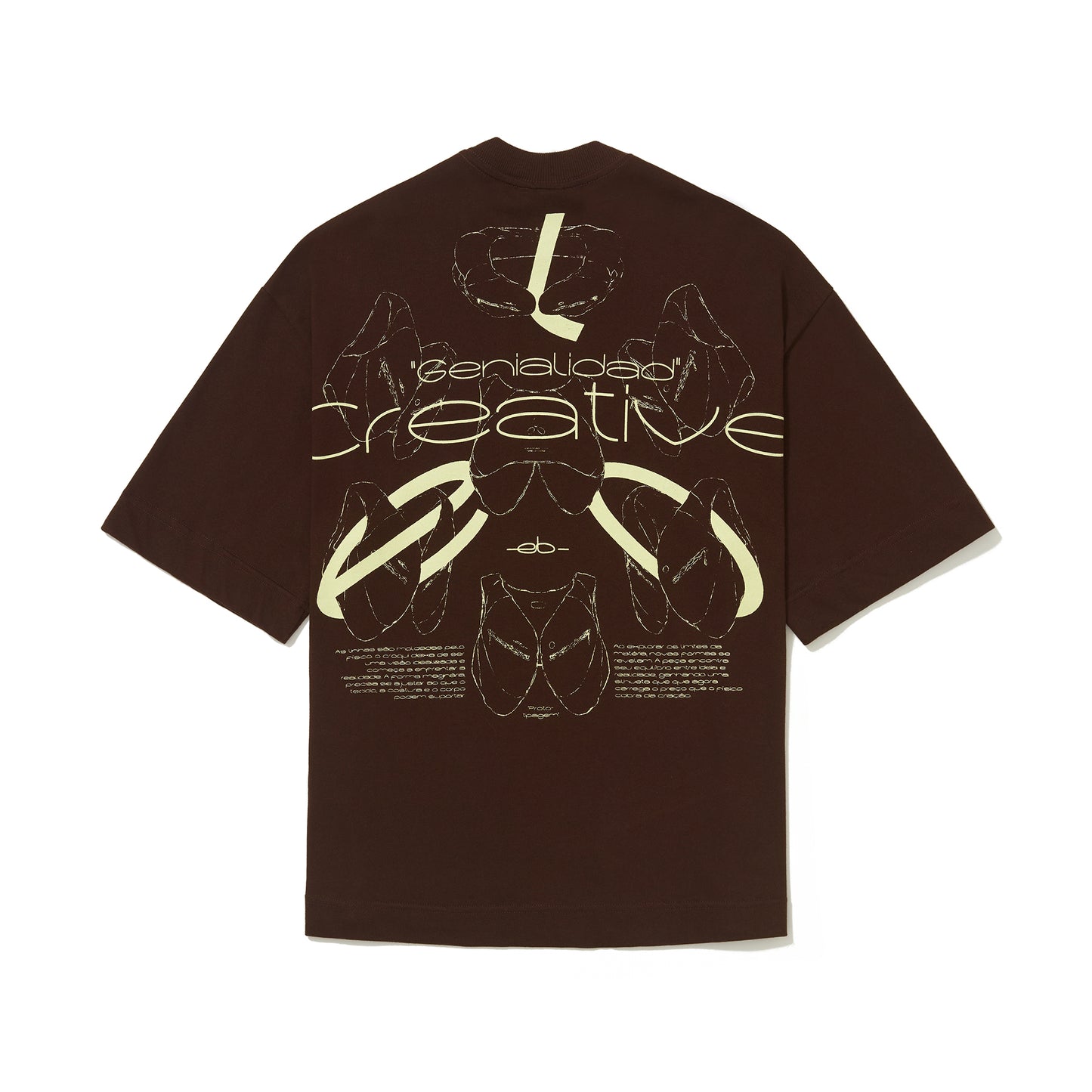 CAMISETA OVER CROQUI 2 MARROM
