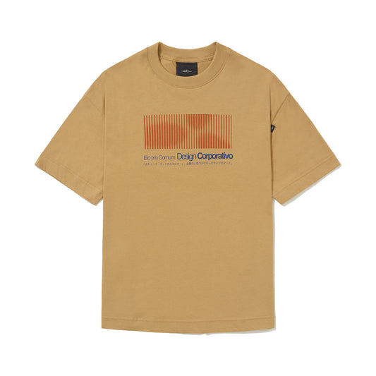 CAMISETA REGULAR PIXEL CAQUI