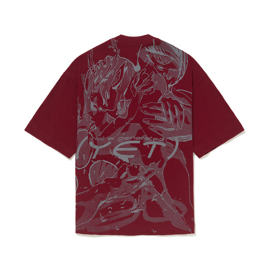 CAMISETA OVER YET   VINHO