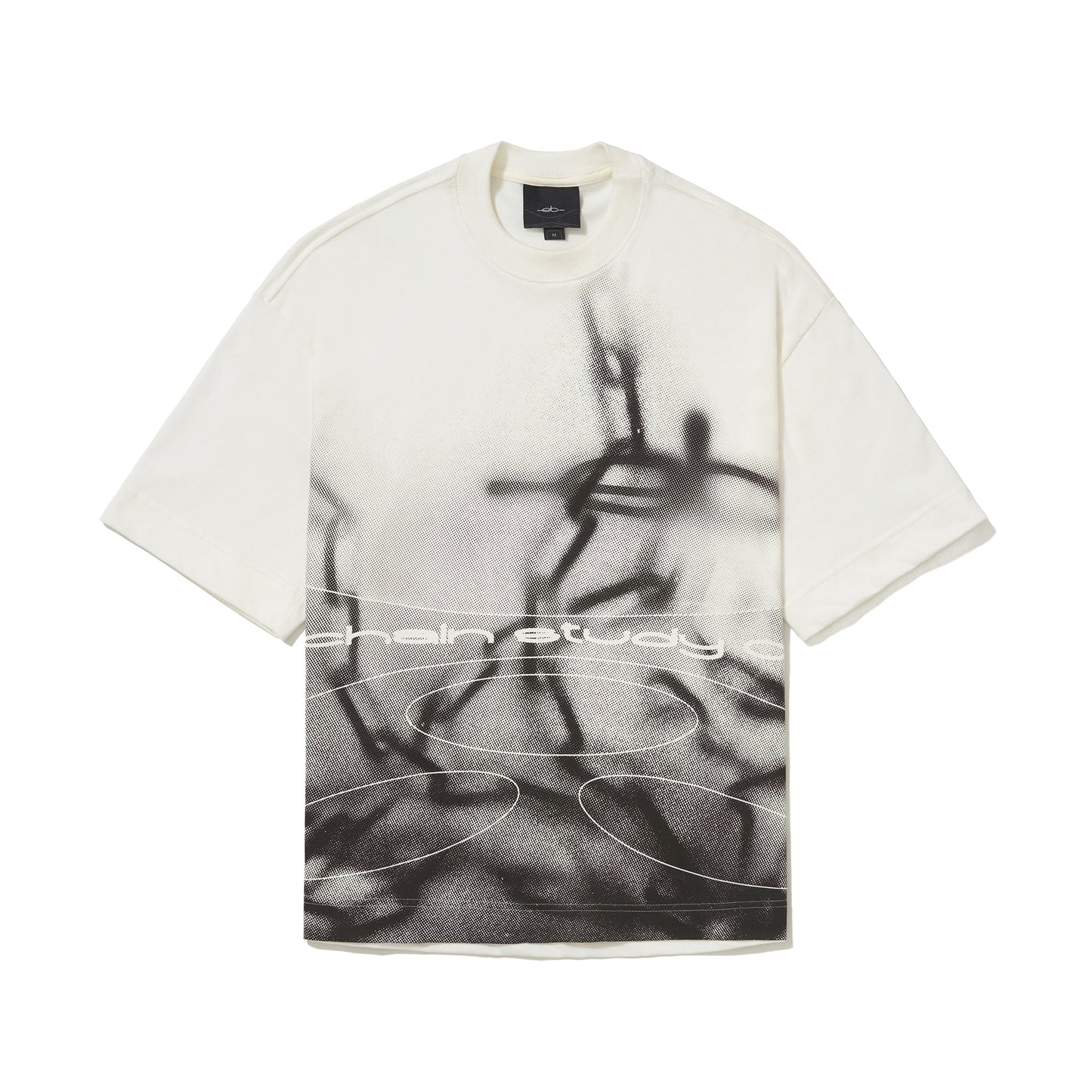CAMISETA OVER CHAIN STUDY 1  BRANCO OFF.