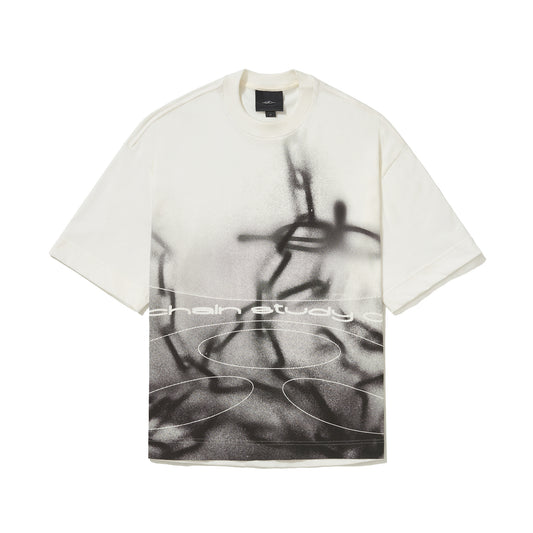 CAMISETA OVER CHAIN STUDY 1  BRANCO OFF.