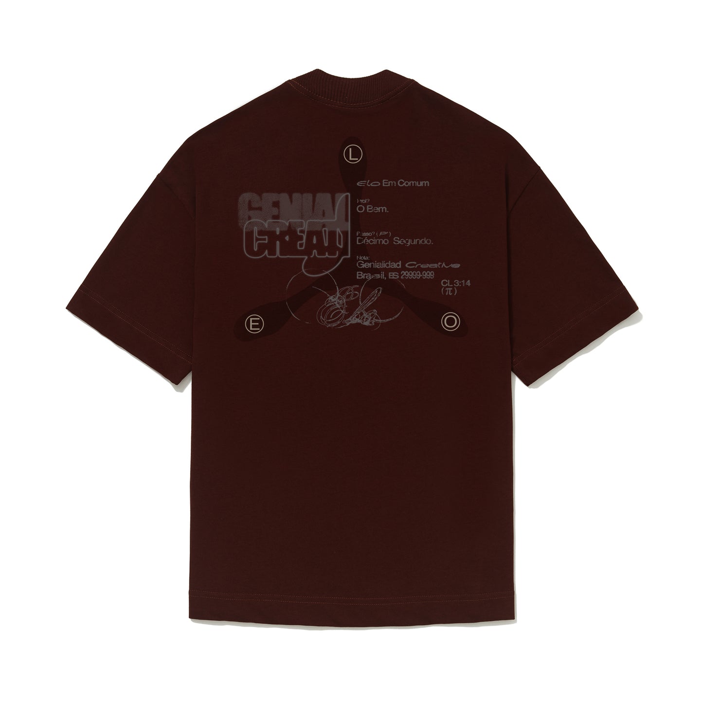 CAMISETA OVER GORE MARROM