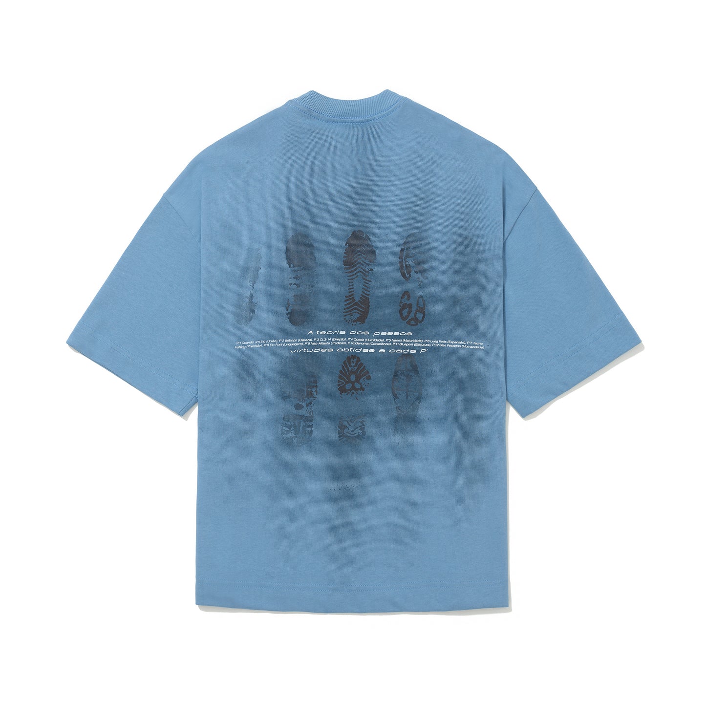 CAMISETA OVER TEORIA DOS PASSOS AZUL CLARO