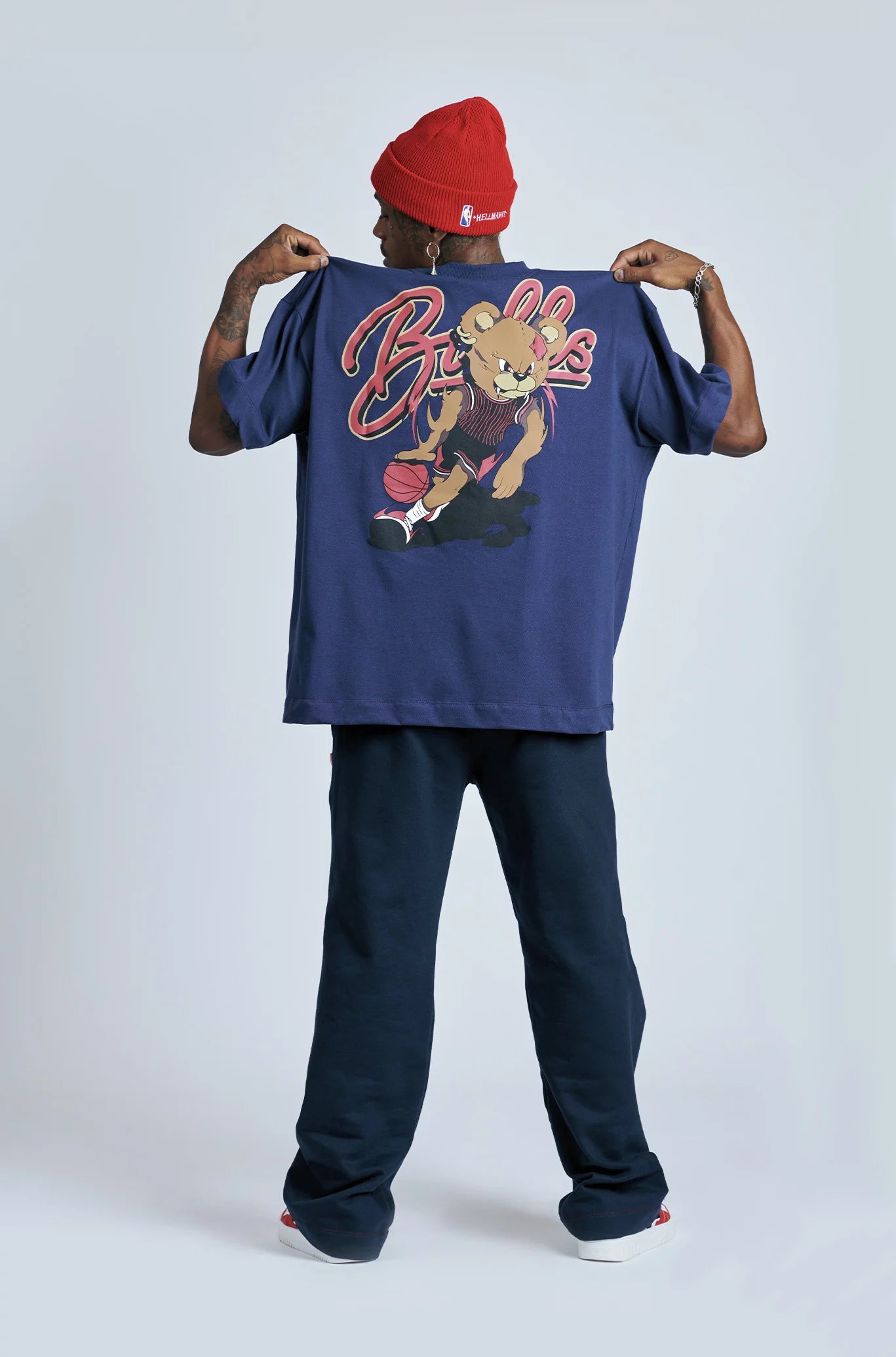 CAMISETA HUGE APPROVE X NBA BEAR BULLS AZUL MARINHO