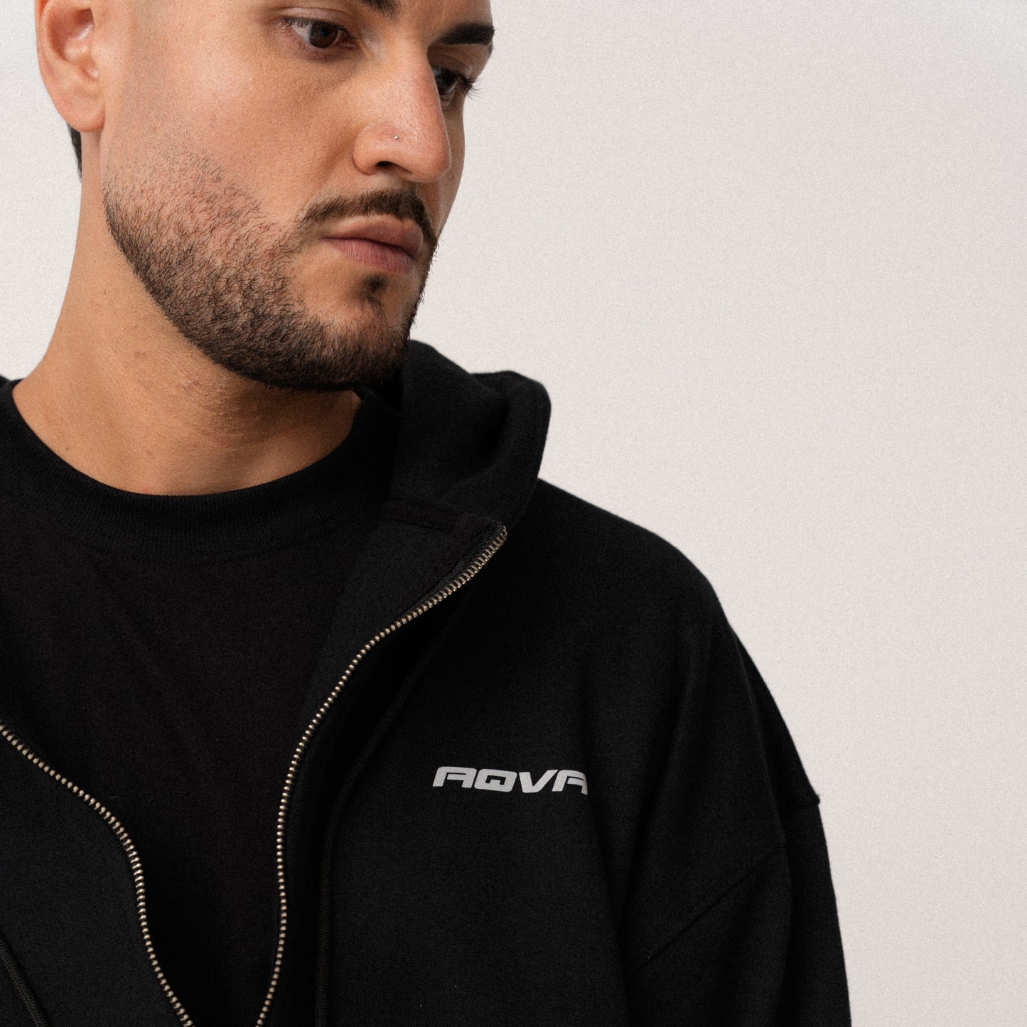 Zip Hoodie AQVA BLACK