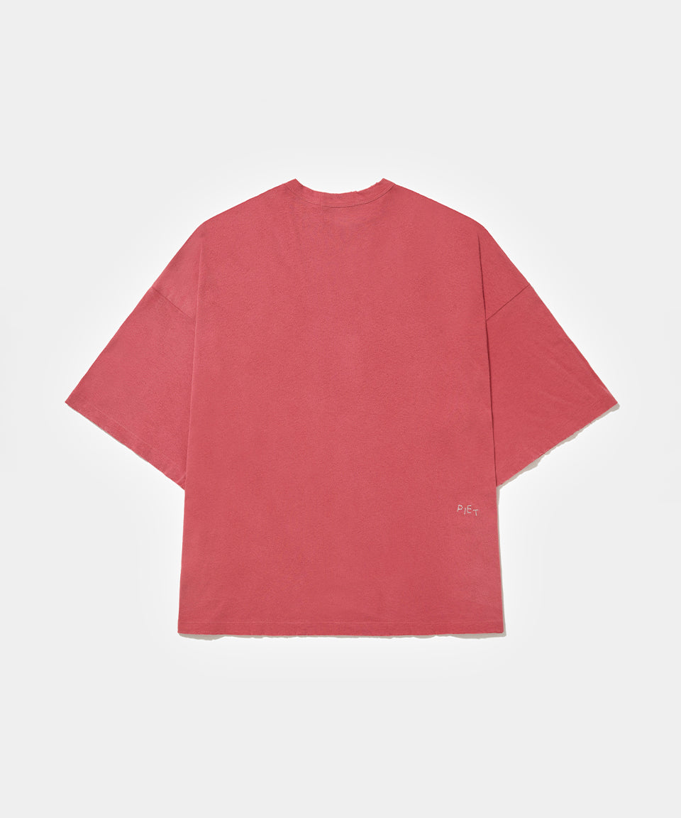 Sun Faded Basics Tee Red
