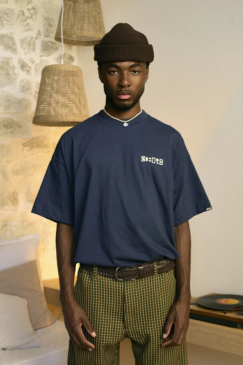 PICTOGRAM BOXY TEE AZUL MARINHO
