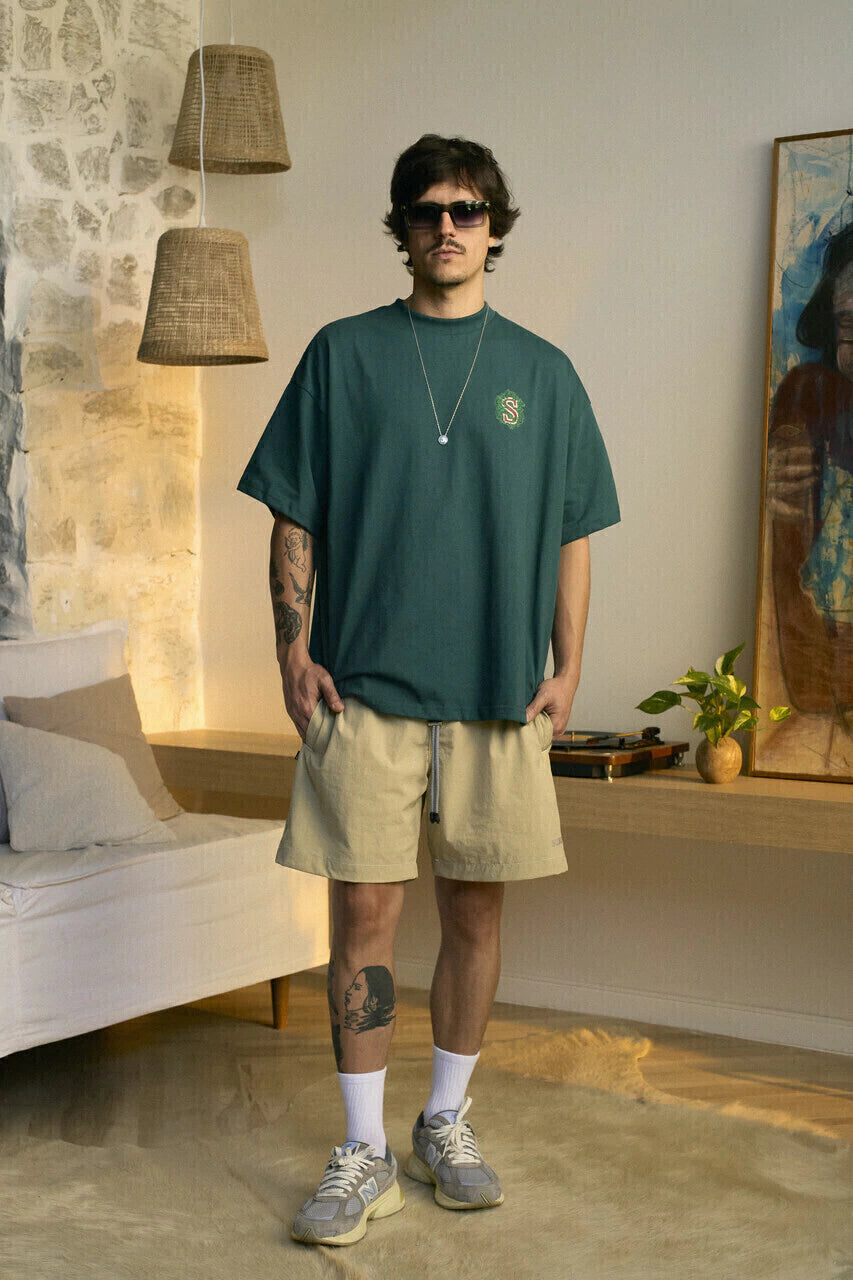 FOLIAGE BOXY TEE VERDE