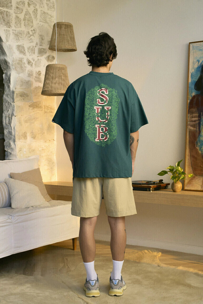 FOLIAGE BOXY TEE VERDE