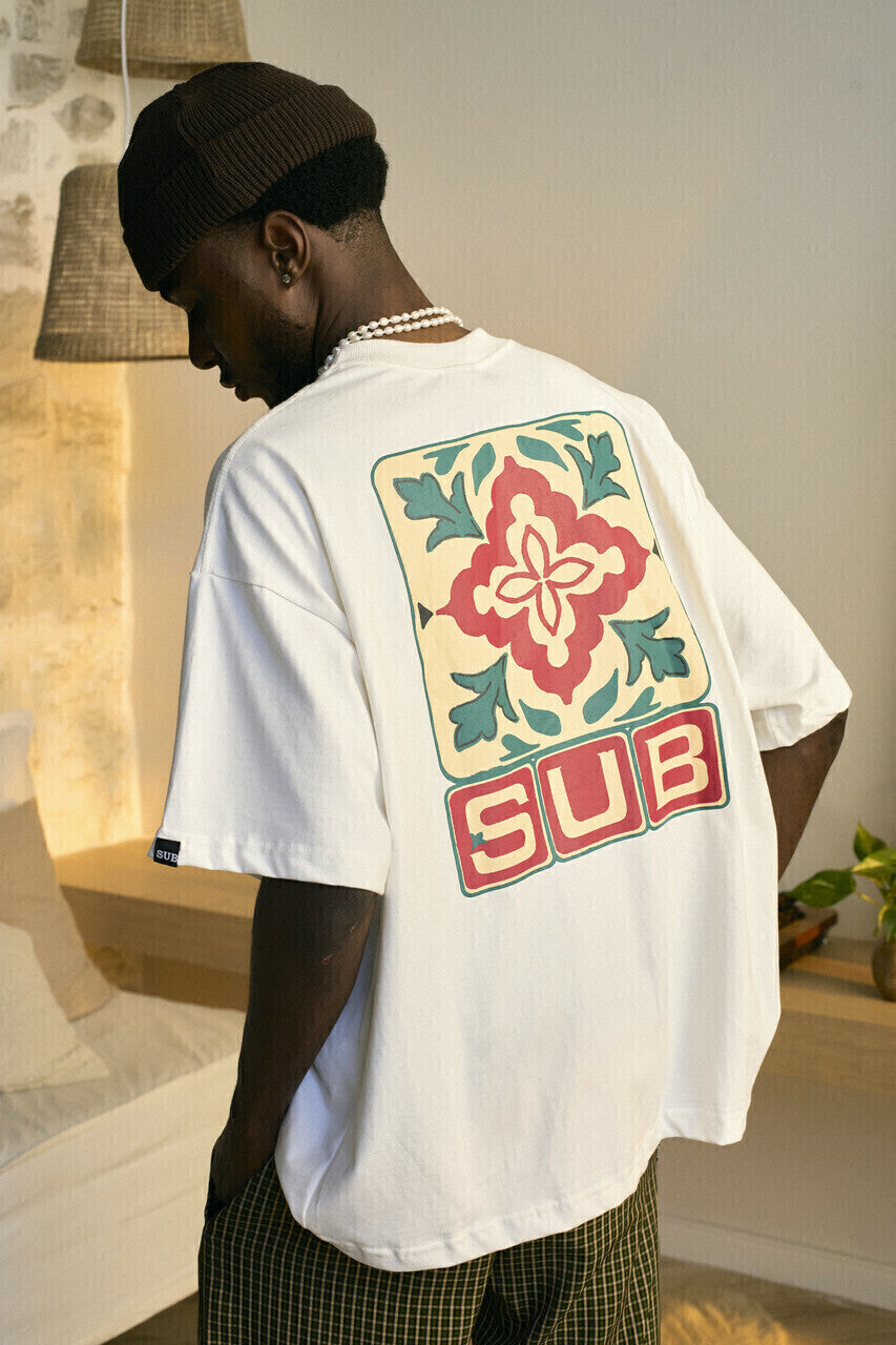 LETTER BOXY TEE OFF WHITE