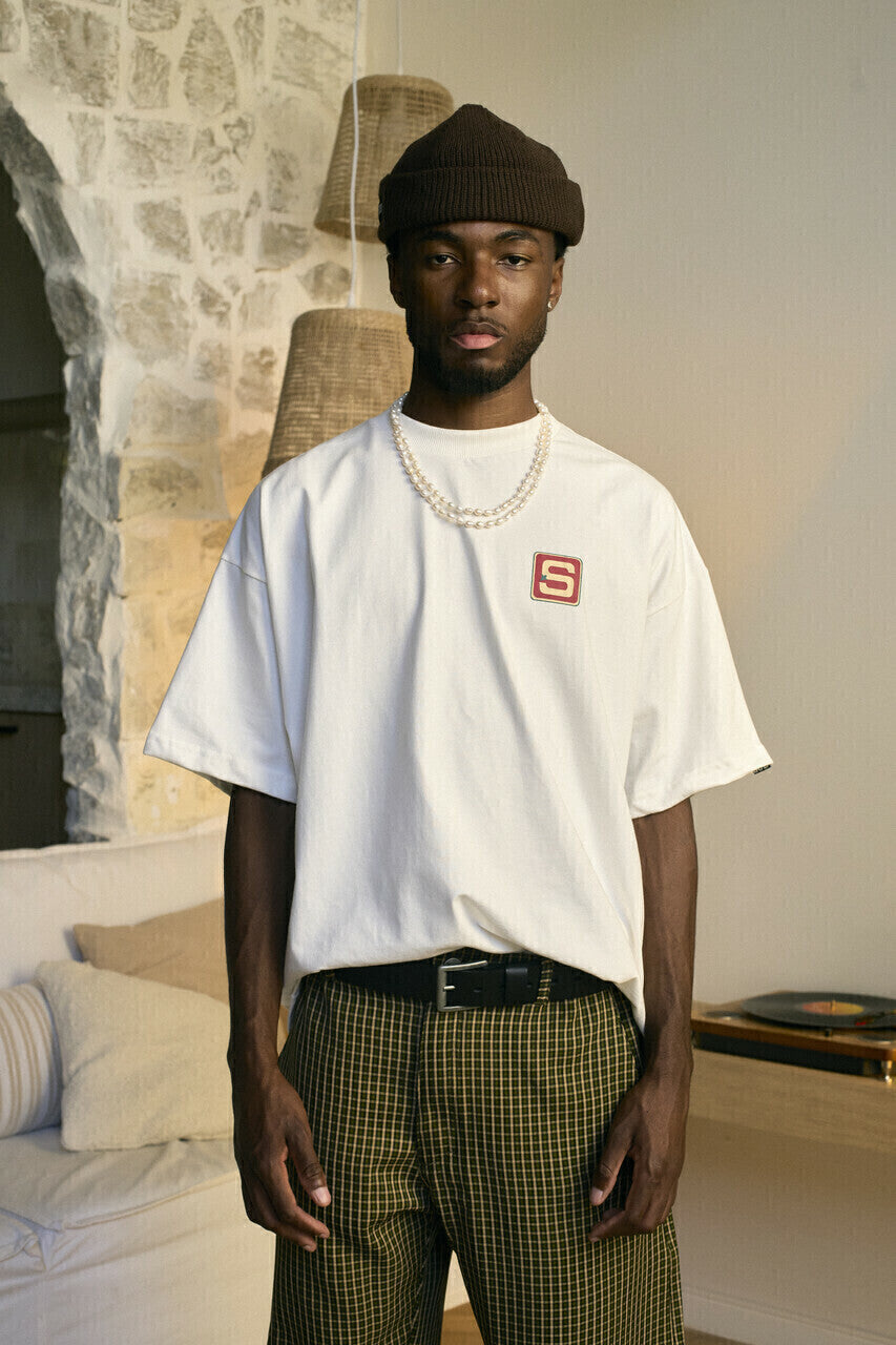 LETTER BOXY TEE OFF WHITE