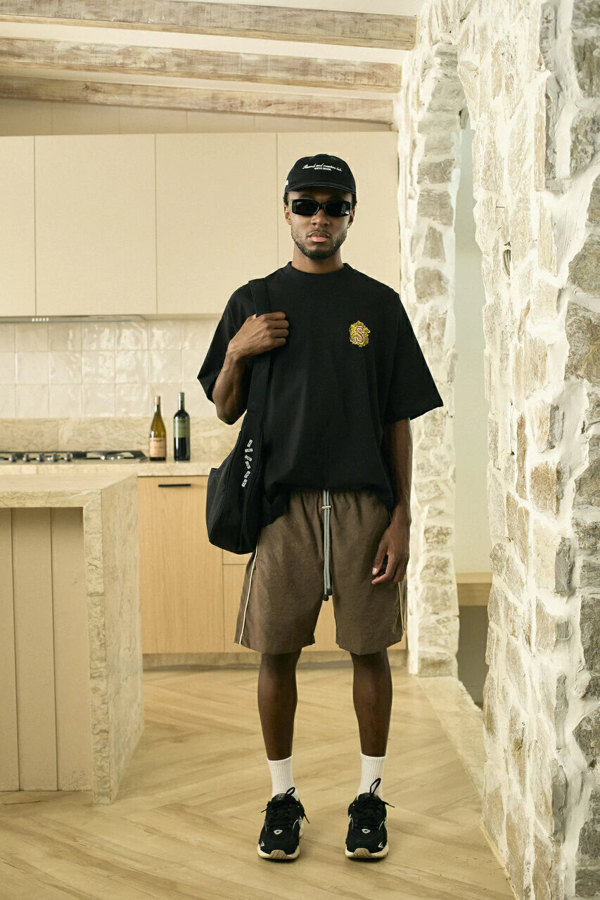 FOLIAGE BOXY TEE PRETO