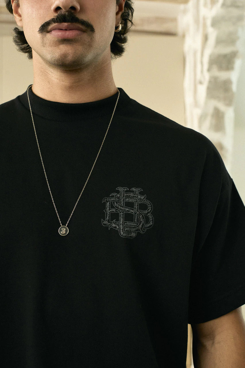 MONOGRAM BOXY TEE PRETO