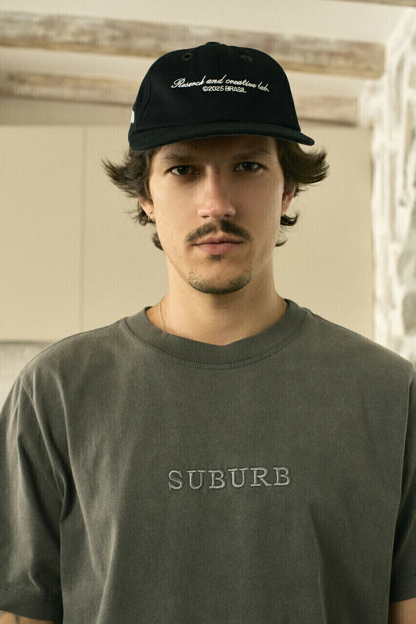 EMBROIDERY LOGO REGULAR TEE BLACK GREY