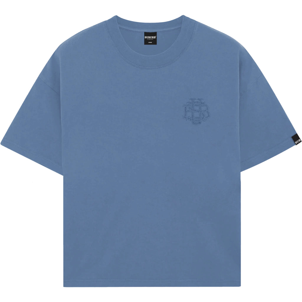 MONOGRAM BOXY TEE AZUL