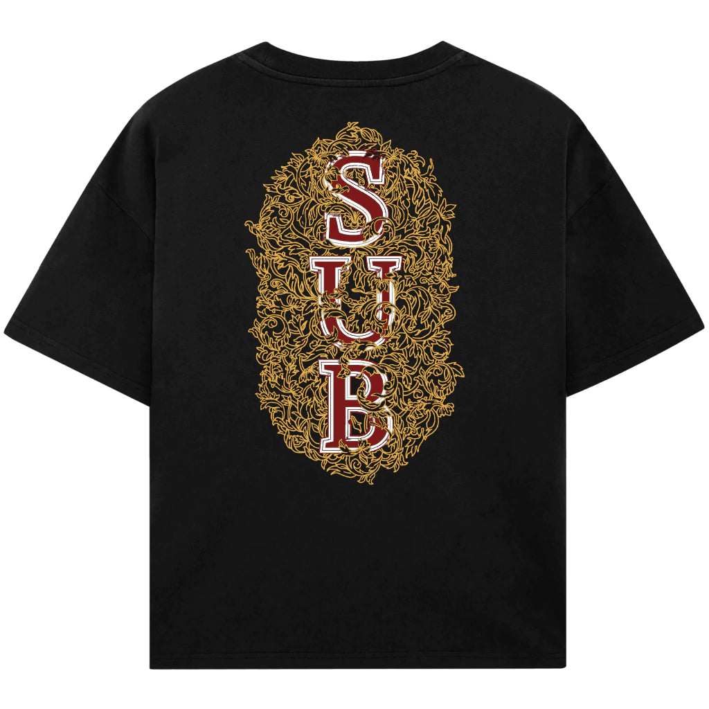 FOLIAGE BOXY TEE PRETO
