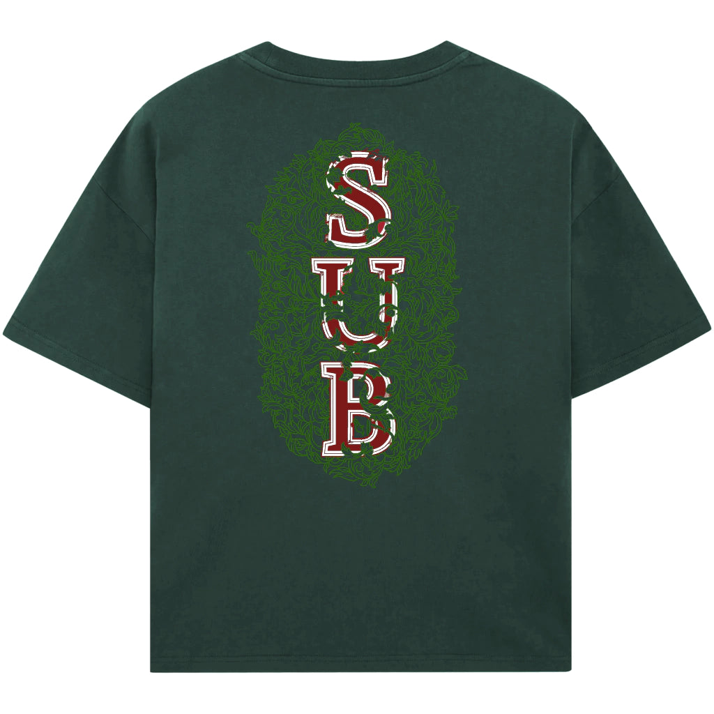 FOLIAGE BOXY TEE VERDE