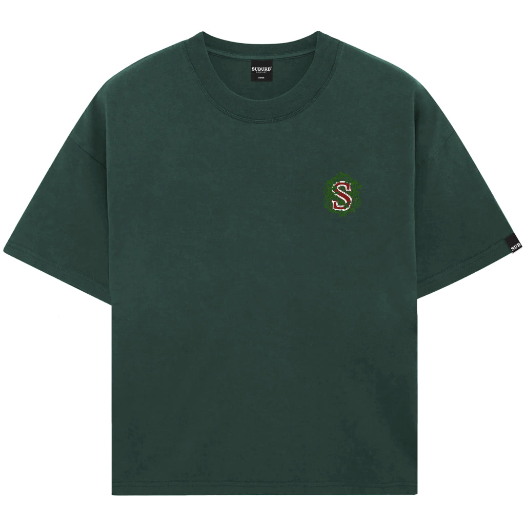 FOLIAGE BOXY TEE VERDE