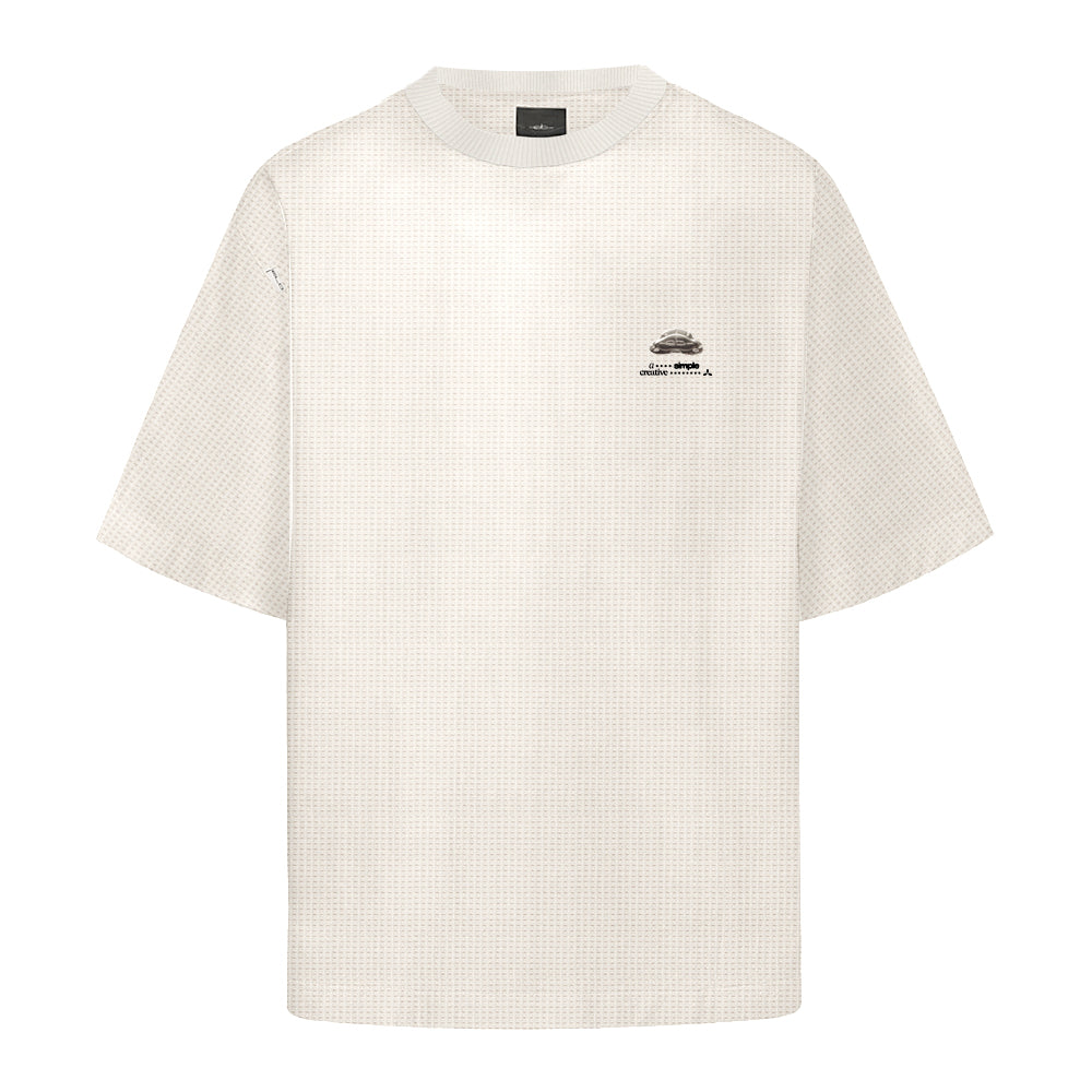 CAMISA TEXTURIZADA REGULAR PATCH OFF WHITE