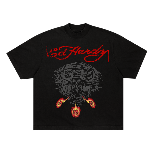 TShirt Tiger Fireball Black