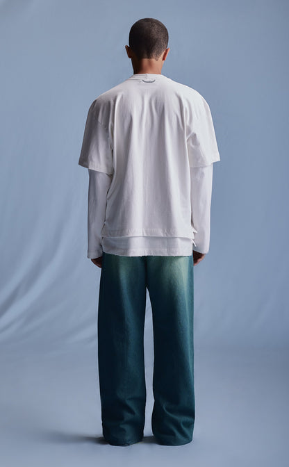 CALCA BRUBECK STRAIGHT JEANS WASHED AZUL