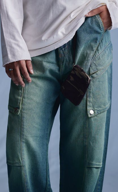 CALCA BRUBECK STRAIGHT JEANS WASHED AZUL