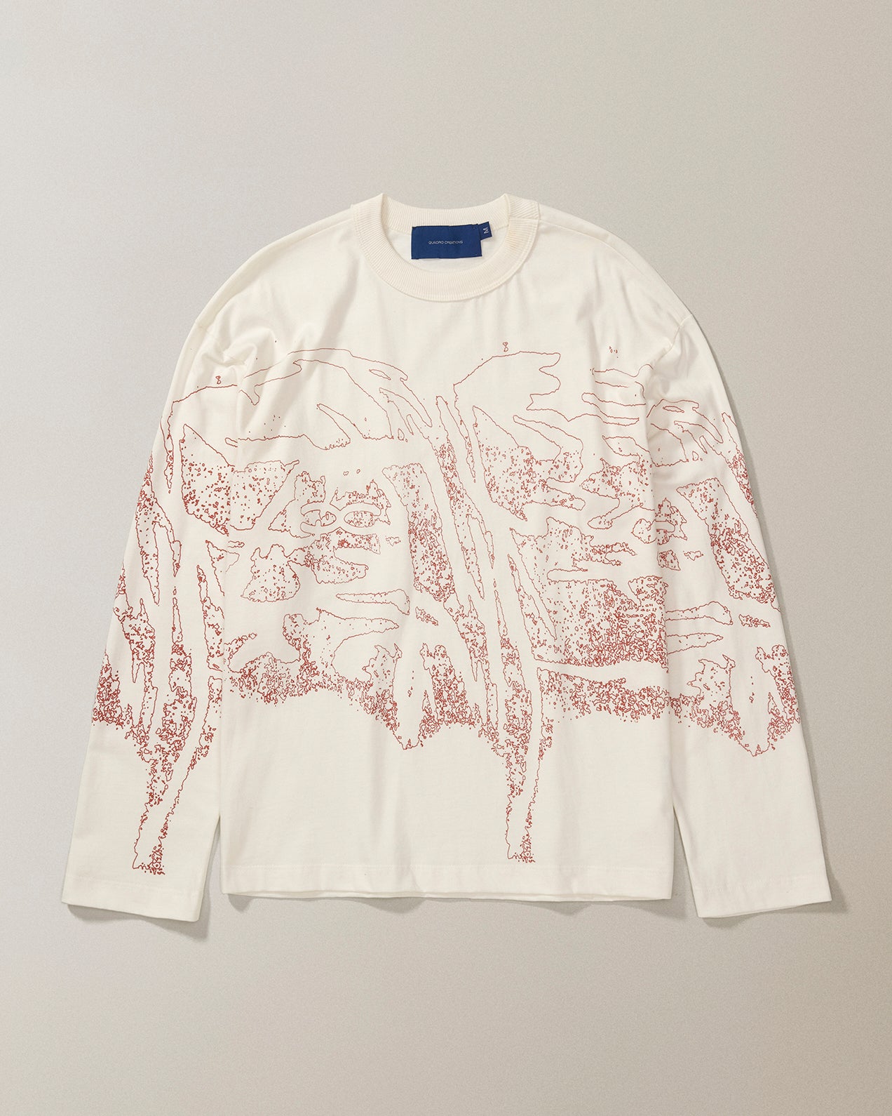 CAMISETA QC TRAMA BOXY ML OFF WHITE