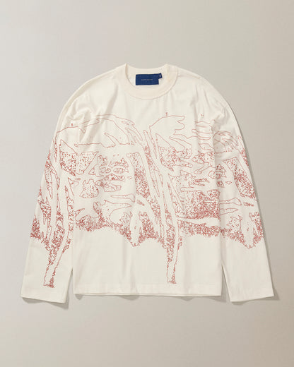 CAMISETA QC TRAMA BOXY ML OFF WHITE